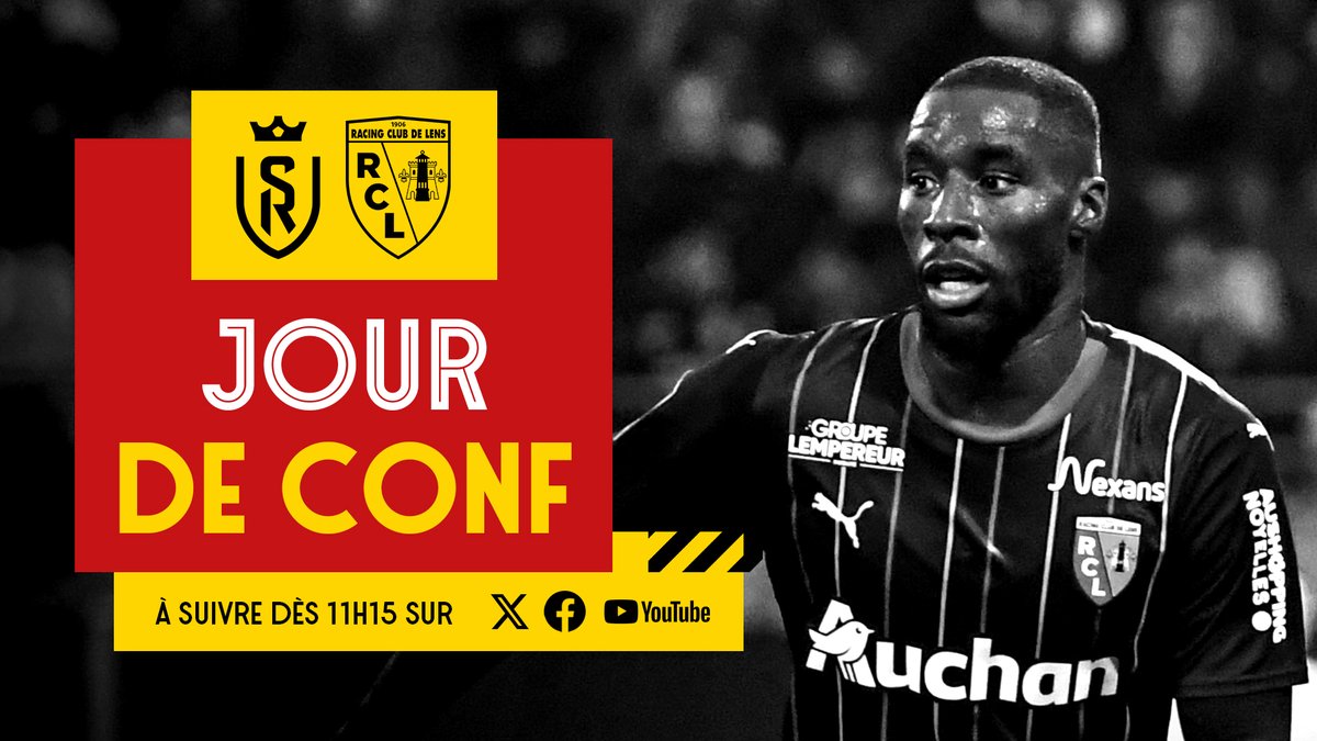 RCLens's tweet photo. C’est #JourDeConf 🎥
Franck Haise et le défenseur @MassadioHaidara seront présents en conférence de presse avant #SDRRCL.
Rendez-vous ce samedi dès 11H15 ! https://t.co/GkZcM8Rpqx