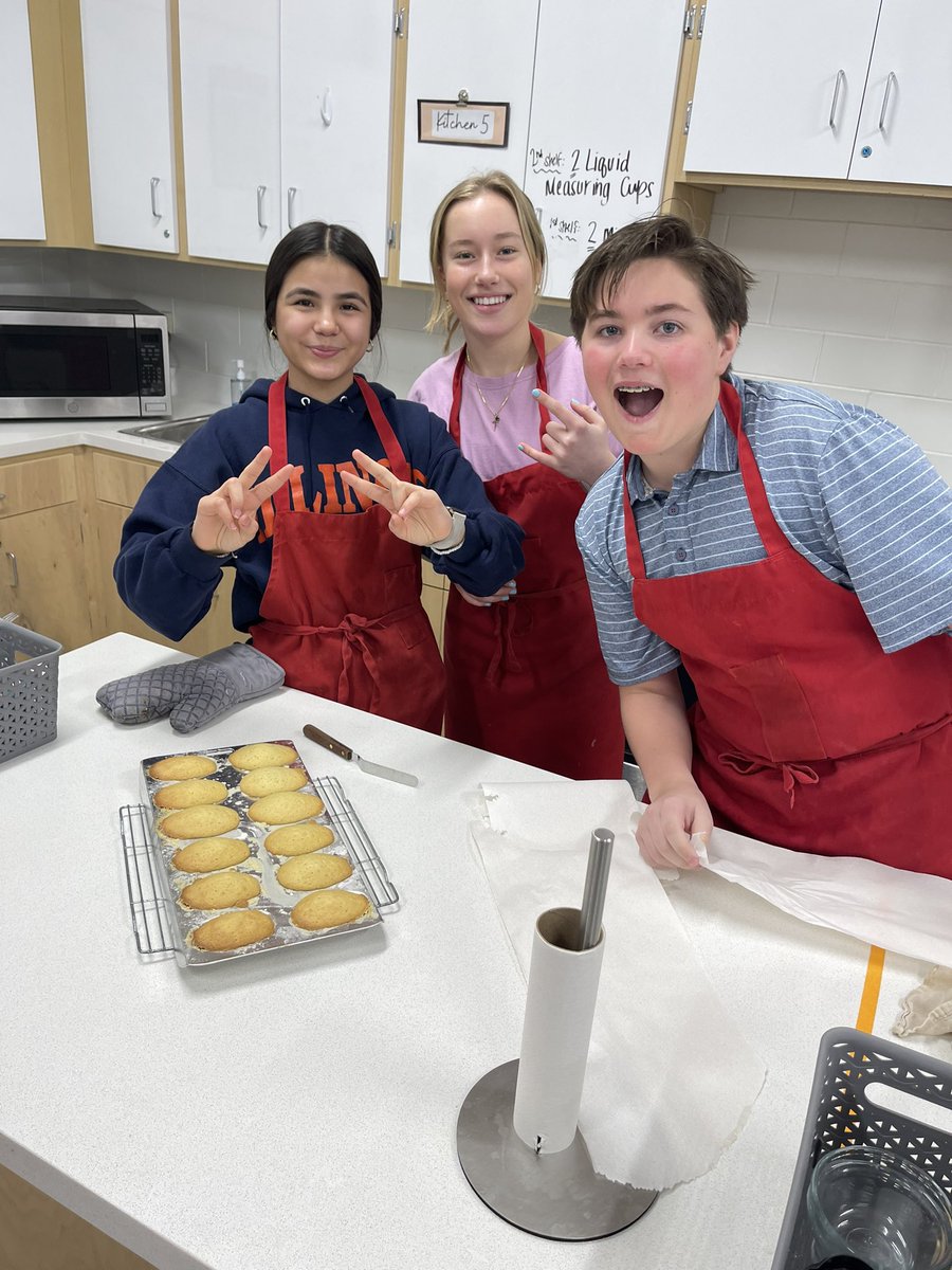 MrsKochsKorner's tweet photo. Our first attempt at madeleine cookies in World Foods was a success! #mcbulldogs101 #wsd101 #facsed #sayyestofcs https://t.co/KWHiqqmpye