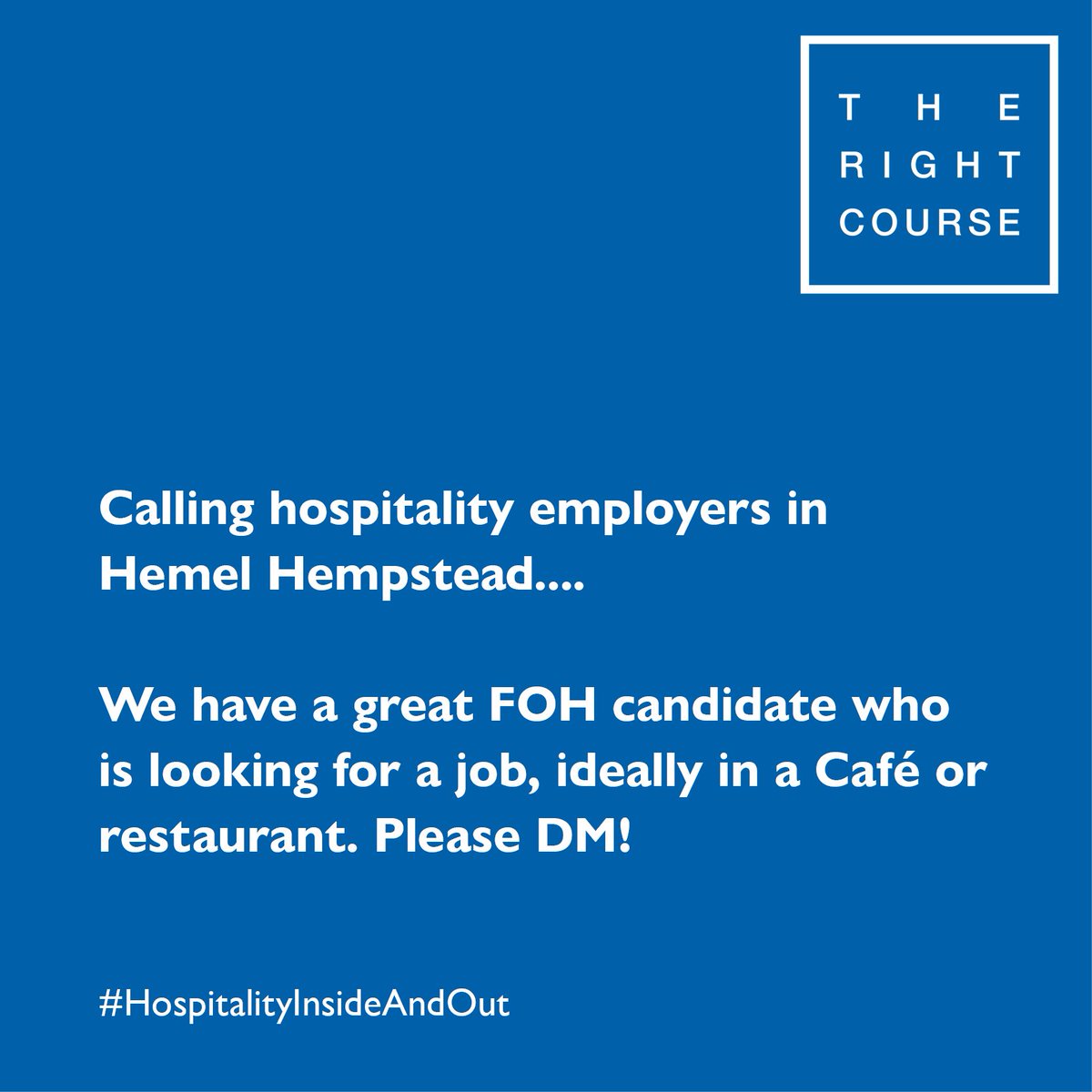 If you're a hospitality employer in Hemel Hempstead and have an opportunity for our FOH graduate please DM us. He is ideally looking for a cafe or restaurant environment. Will need a little bit of extra training but he has the right attitude and is very willing to learn.