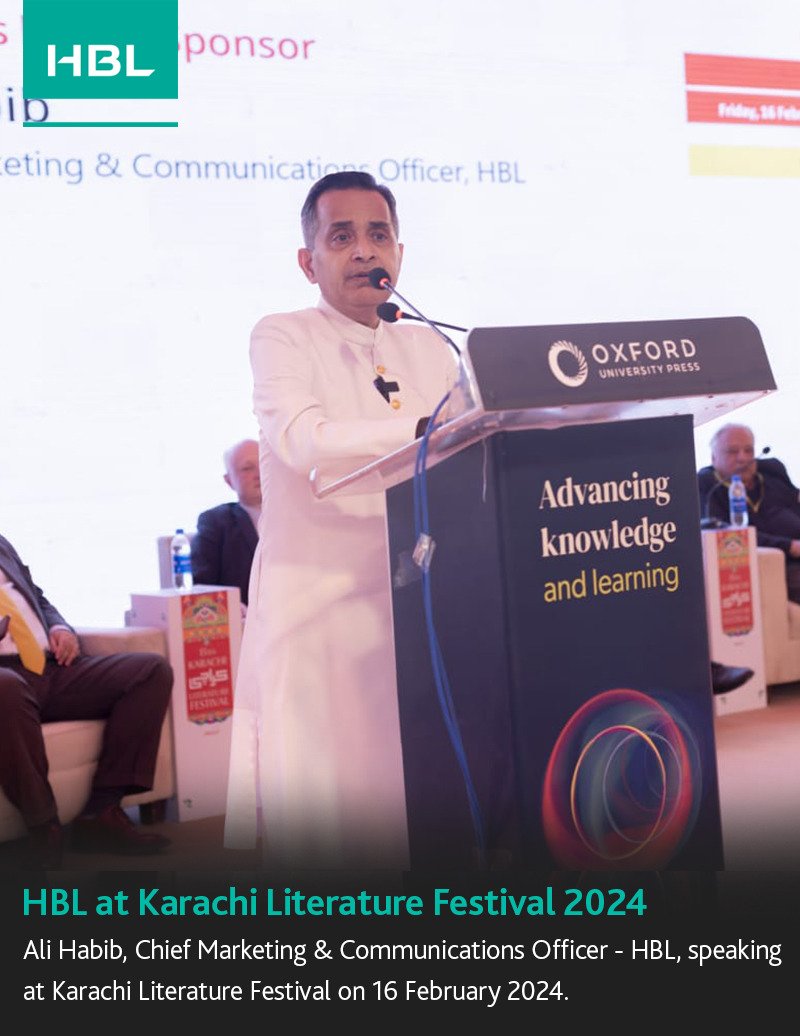 KLF encourages important conversations fueling exchange of knowledge. @HBL stands with literature, fostering hope and optimism through the power of words. Join us to celebrate culture, imagination and a brighter future for Pakistan. #HBLatKLF #HBL #KarachiLiteratureFestival2024…