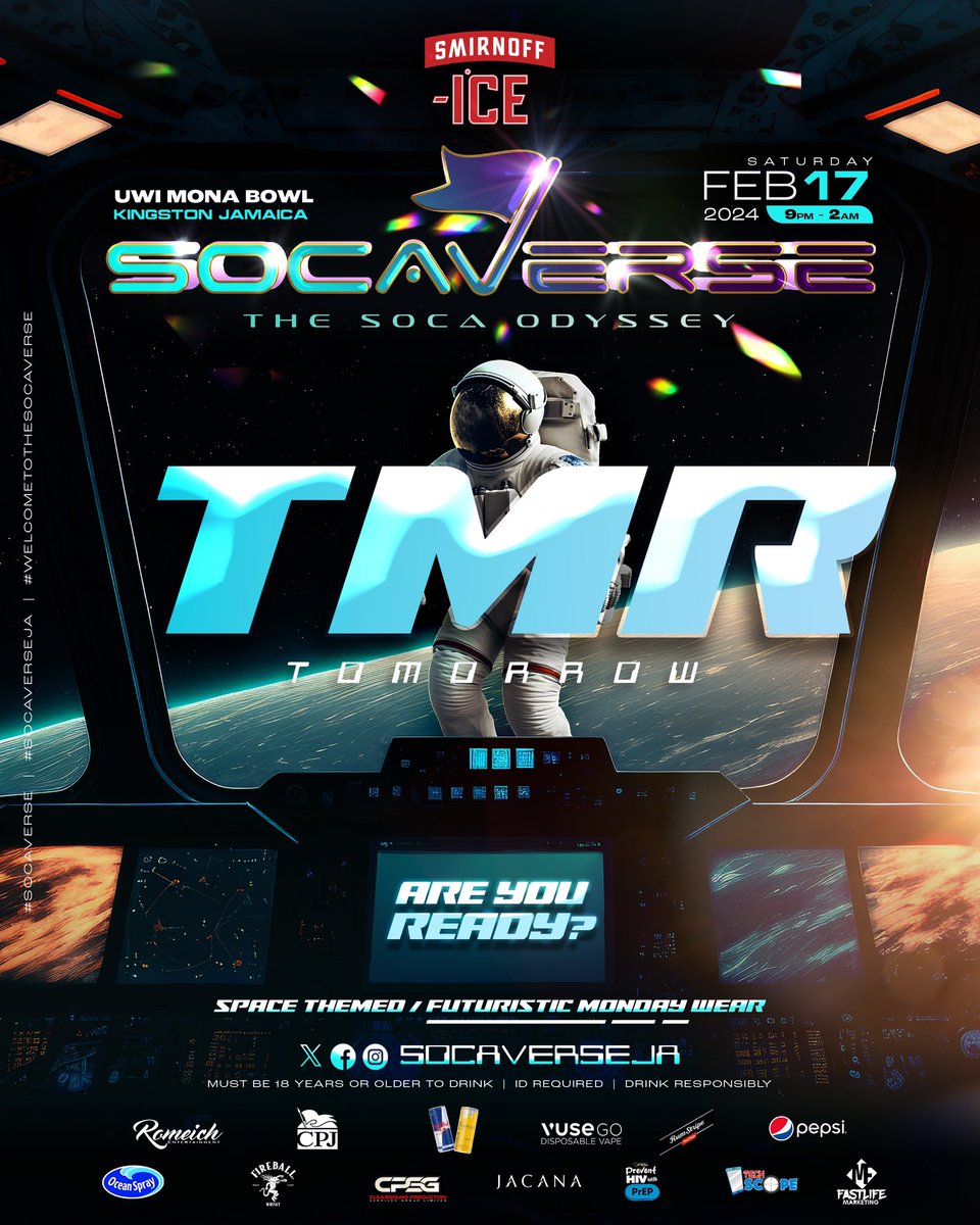 Socaverseja's tweet photo. Tomorrow is the day that we’ve patiently been awaiting❗️

Join us at the UWI Mona Bowl and prepare for an out of this world experience 🎉

Stay tuned to our social media pages for more details https://t.co/y9aGriBJF9