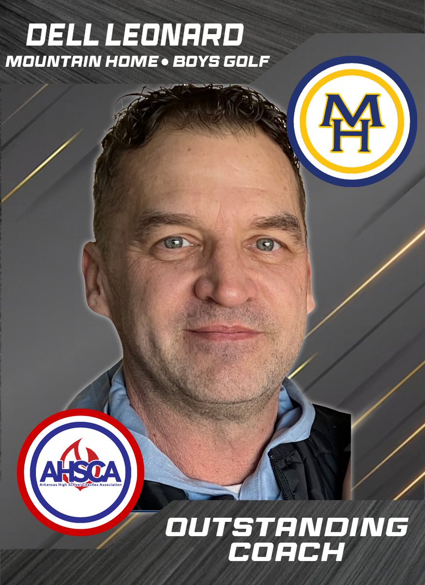 ArkActAssn's tweet photo. The 2023-24 Outstanding Golf Coaches as voted on by the AHSCA members is @BombersMh's Dell Leonard and @RHS_cyclones's Mickey Duvall! https://t.co/S8tFVoLtNJ