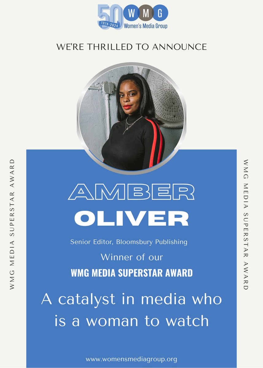 Amber Oliver (@amber_oliver007) on Twitter photo I won an award y'all 🥹. Thank you so much <a href="/WMG_NYC/">Women's Media Group</a> ! It's an honor to be recognized by a group that has been a huge part of my publishing career.
The gala on is also a fundraiser. Consider donating to a good cause. Tix on sale now
bit.ly/4bHr2p6 I won an award y'all 🥹. Thank you so much <a href="/WMG_NYC/">Women's Media Group</a> ! It's an honor to be recognized by a group that has been a huge part of my publishing career.
The gala on is also a fundraiser. Consider donating to a good cause. Tix on sale now
bit.ly/4bHr2p6