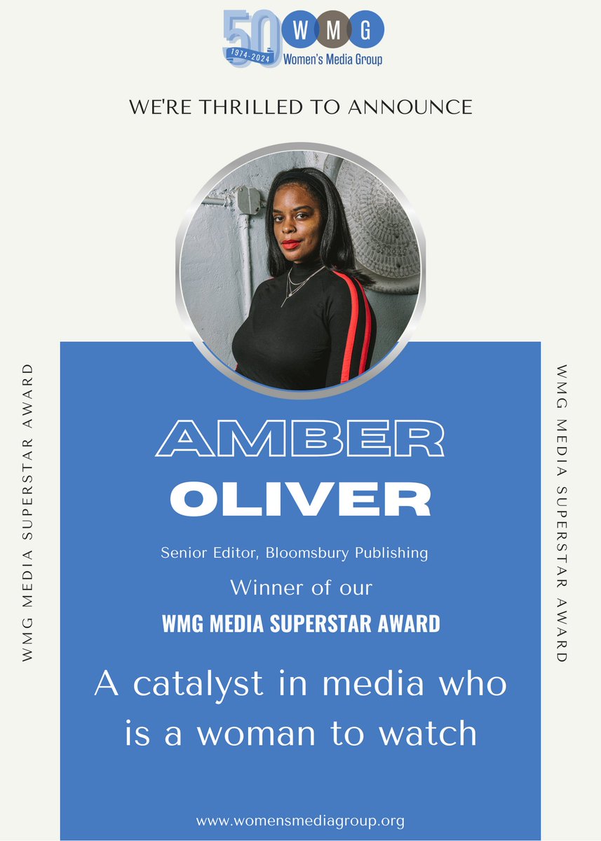 I won an award y'all 🥹. Thank you so much @WMG_NYC ! It's an honor to be recognized by a group that has been a huge part of my publishing career. The gala on is also a fundraiser. Consider donating to a good cause. Tix on sale now bit.ly/4bHr2p6