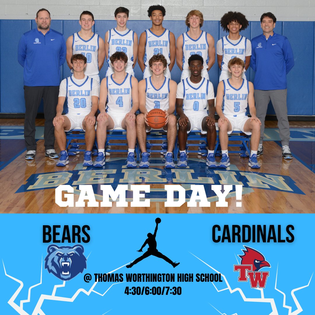 Olentangy Berlin Basketball (@clawsuphoops) on Twitter photo 🗣️GAME DAY!
🆚Thomas Worthington Cardinals
📍Thomas Worthington High School
⏰4:30/6:00/7:30
#ClawsUpHoops #BerlinPride #DoTheWork
🐻🔥💥💯
<a href="/BerlinBears_SS/">The Cave</a>
<a href="/Cheer_OBHS/">OBHS Cheerleading</a>
<a href="/BerlinBearsAD/">Olentangy Berlin High School Athletic Dept</a> 🗣️GAME DAY!
🆚Thomas Worthington Cardinals
📍Thomas Worthington High School
⏰4:30/6:00/7:30
#ClawsUpHoops #BerlinPride #DoTheWork
🐻🔥💥💯
<a href="/BerlinBears_SS/">The Cave</a>
<a href="/Cheer_OBHS/">OBHS Cheerleading</a>
<a href="/BerlinBearsAD/">Olentangy Berlin High School Athletic Dept</a>