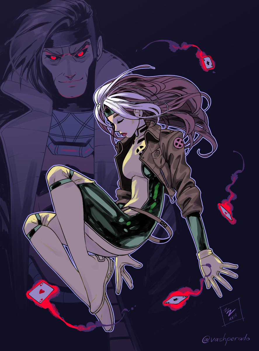 Rogue and Gambit art. the X-Men 97 trailer got me hype