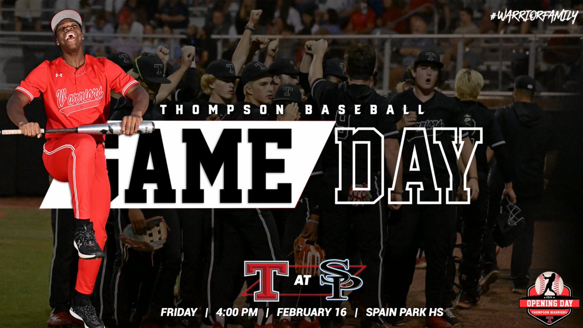 Thompsonbaseba1's tweet photo. GAMEDAY! Long hours and months of work! The journey starts today! Let’s ride! 💪🏻 #3Mas #WarriorFamily @athletics_ths https://t.co/pt6ciu8c0W