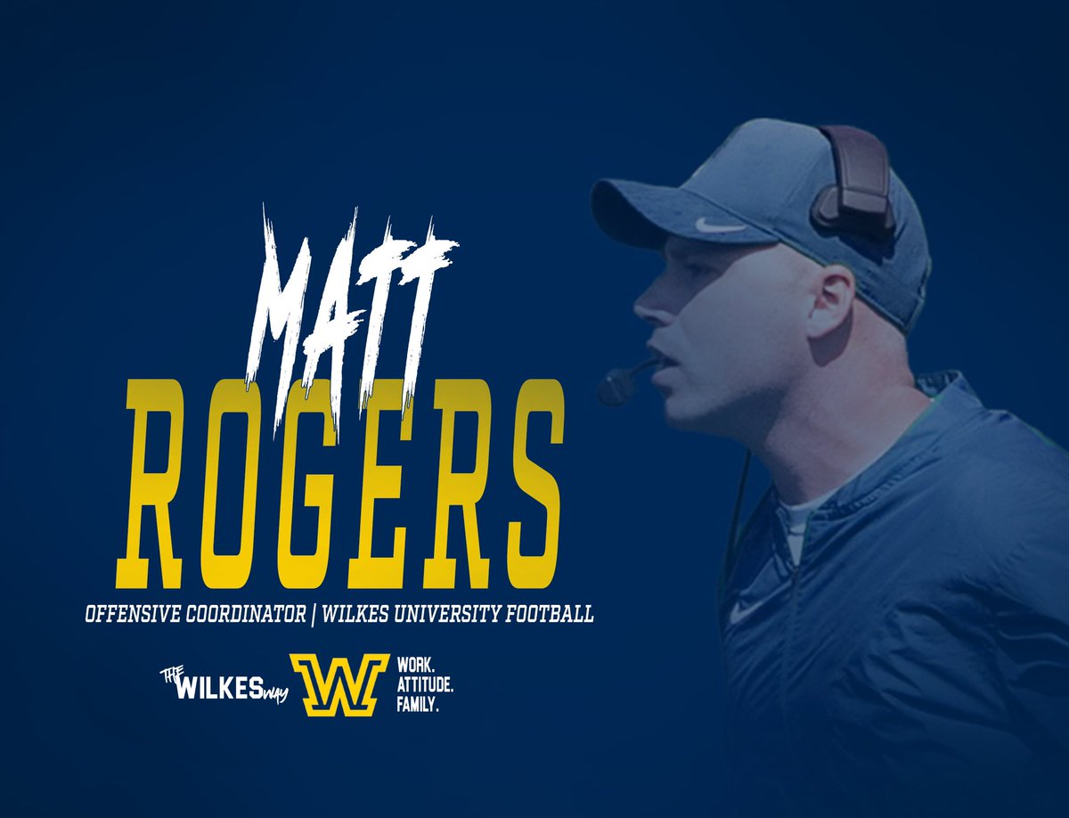 Wilkes Football (@wilkesfootball) on Twitter photo Welcome back to Wilkes !!
Matt Rogers 👏 (<a href="/CoachRogers13/">Matt Rogers</a>)
Offensive Coordinator & QBs Coach 🏈
#TheWilkesWay Welcome back to Wilkes !!
Matt Rogers 👏 (<a href="/CoachRogers13/">Matt Rogers</a>)
Offensive Coordinator & QBs Coach 🏈
#TheWilkesWay