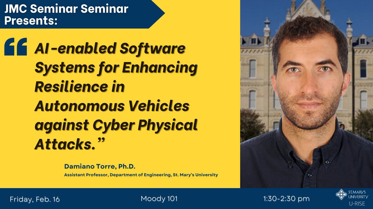 StMU_URISE's tweet photo. Today we have #StMU Professor, Dr. Damiano Torre present his research at the JMC Seminar Series! https://t.co/dPkab6vwUG