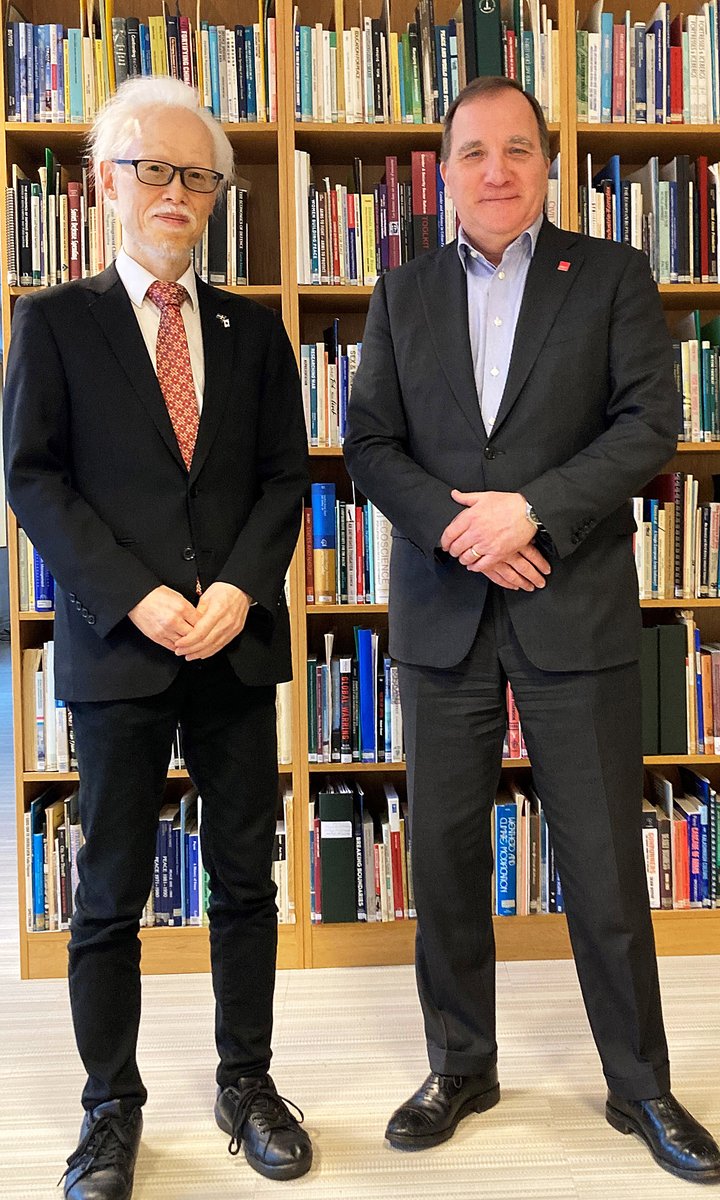 Öppenhjärtig diskussion med förre statsmin Stefan Löfven, SIPRI-ordf & medordförande i FN:s rådgivande expertpanel för effektiv multilateralism, innan han besöker Japan för möten med opinionsbildare o deltar i ideell konferens om internationellt samförstånd genom multilateralism.