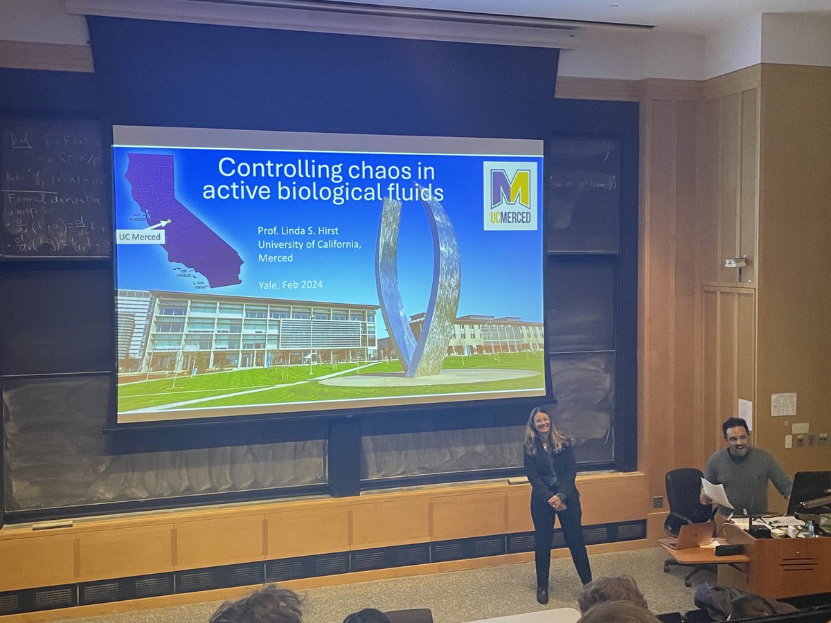 Yale Program in Physical and Engineering Biology (@peb_yale) on Twitter photo Thanks to Prof. Linda Hirst from <a href="/UCMercedPhysics/">UC Merced Physics</a> for a great seminar on active fluids and for teaching us all a little California geography 😆 Special shoutout to our first student host of this seminar series, 4th year PEB student Charles Lomba from the <a href="/YalePhysicsDept/">YalePhysicsDept</a> Thanks to Prof. Linda Hirst from <a href="/UCMercedPhysics/">UC Merced Physics</a> for a great seminar on active fluids and for teaching us all a little California geography 😆 Special shoutout to our first student host of this seminar series, 4th year PEB student Charles Lomba from the <a href="/YalePhysicsDept/">YalePhysicsDept</a>