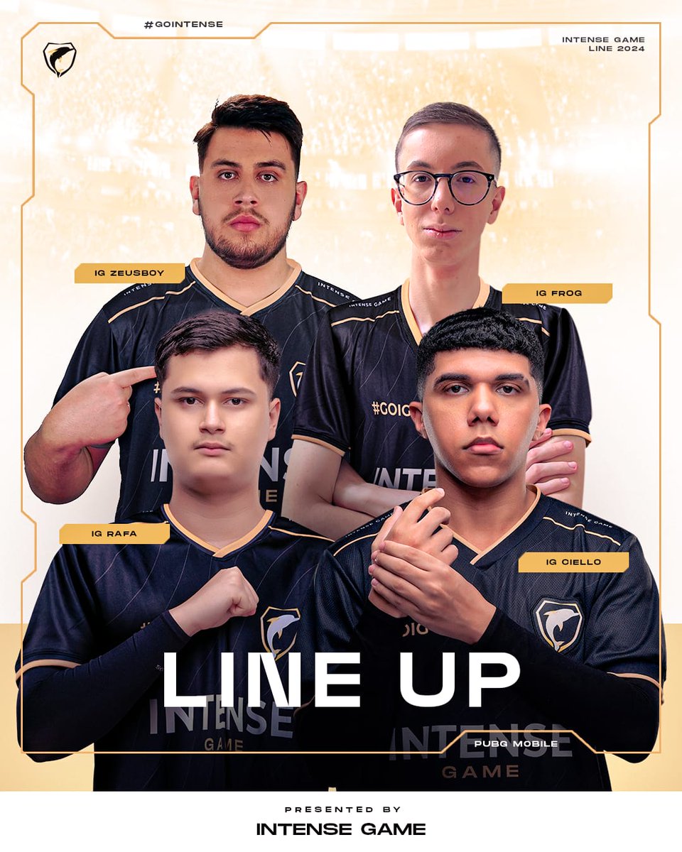 intensegamegg's tweet photo. Dêem as boas-vindas ao nosso novo time de PUBG Mobile!
Juntos, vamos conquistar grandes vitórias e mostrar todo o nosso talento. Estamos prontos para amassar nessa jornada em 2024. 🎮🔥
#PubgMobile #IntenseGame #Lineup2024 #goIG #golfinhos https://t.co/CytNRkSA6v