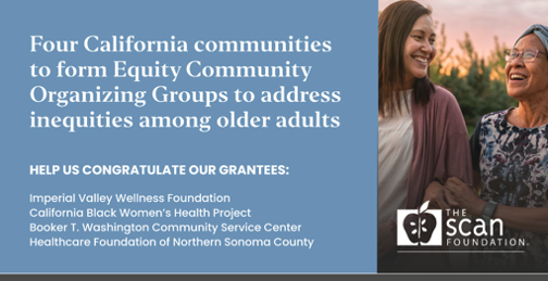 IVWfoundation's tweet photo. We’re thrilled to announce @TheSCANFndtn, @CHCFNews and @MettaFund have funded @IVWfoundation, @CABWHP, @BTWCSC and @HealthcareSoCo to form Equity Community Organizing Groups (ECO Groups) to help address inequities older adults face in our communities. https://t.co/TdrpsBxP73 https://t.co/Ps0ybUXoWN
