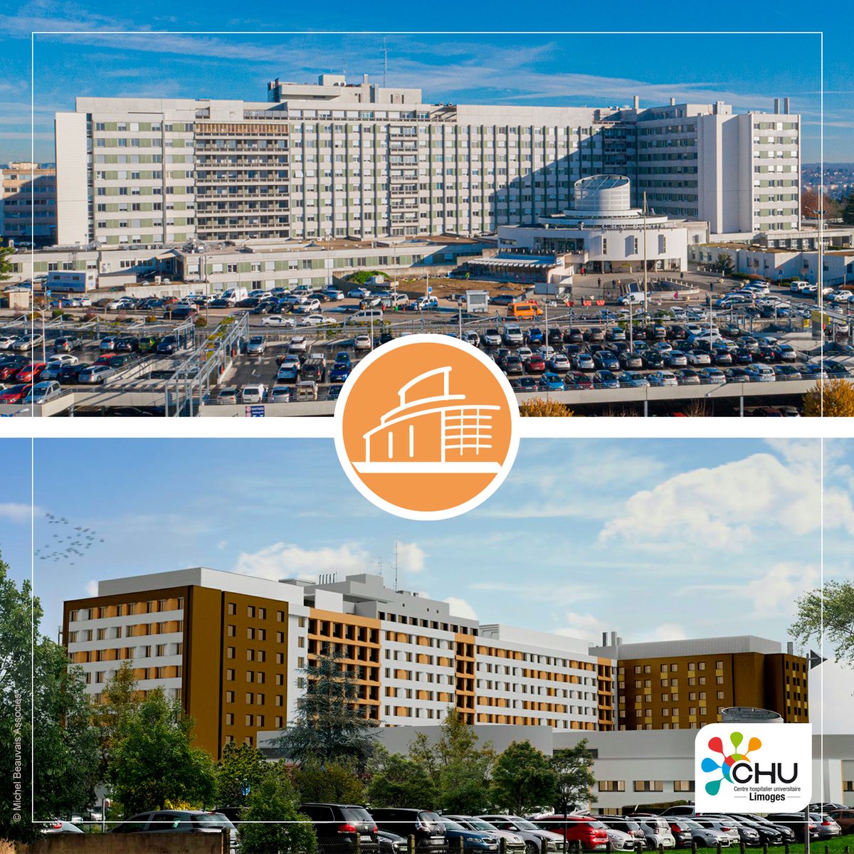 [Revue de presse ]
📢 Le #CHUdeLimoges dans les médias.
🏗️ Retrouvez les reportages de <a href="/F3Limousin/">France 3 Limousin</a>,<a href="/lepopulaire_fr/">Populaire du Centre</a>, @FBLimousin <a href="/HOSPIMEDIA/">Hospimedia</a> revenant sur le plan de modernisation de l'hôpital Dupuytren 1 présenté hier lors d'une conférence de presse (liens en commentaire).