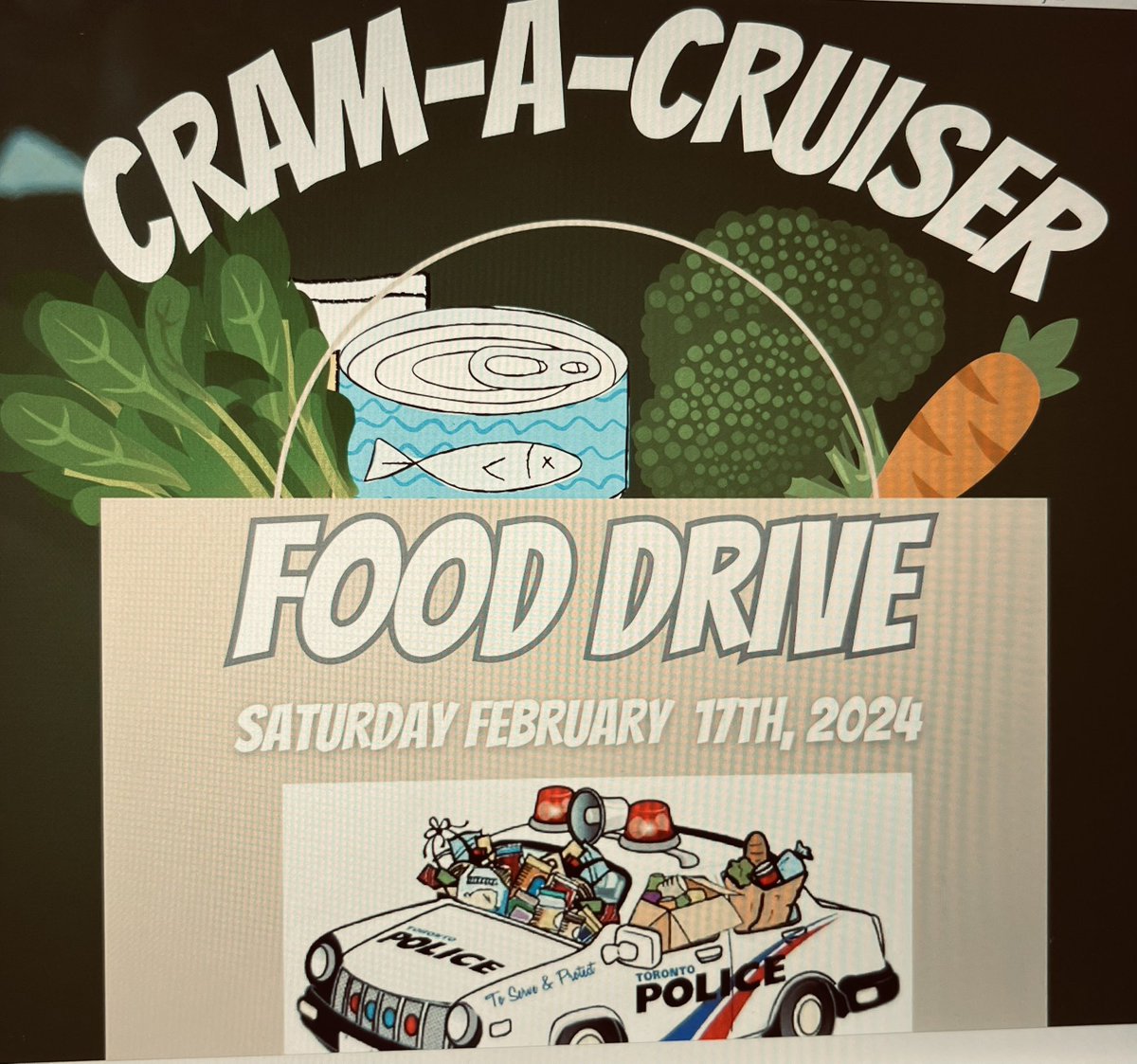 Please support 23 Division NCO’s <a href="/nofrillsCA/">No Frills</a> located at 245 Dixon Road for our Cram-A-Cruiser food drive !!! <a href="/TPS23Div/">23 Division</a> <a href="/TPS_CPEU/">Community Partnerships & Engagement Unit (CPEU)</a> <a href="/engage416/">Engage416 | Gang Prevention</a> <a href="/tps39/">Kristy Smith</a> <a href="/TorontoPolice/">Toronto Police</a> <a href="/TPAca/">Toronto Police Association</a> #support #community #torontopolice #tpsnco #fooddrive