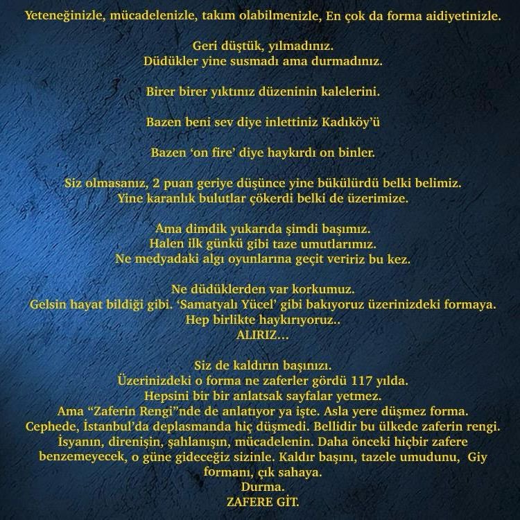 GİY FORMANI, ÇIK SAHAYA!
DURMA!
ZAFERE GİT!

#GoForVictory