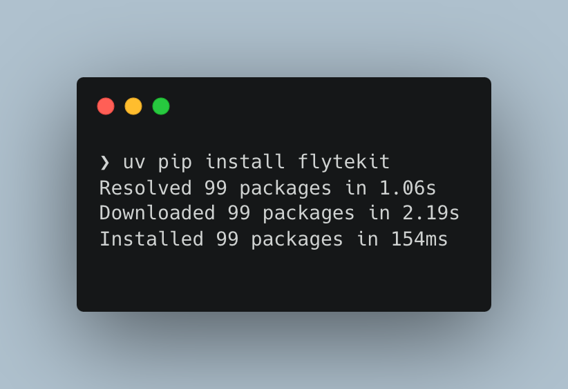 andrewwdye's tweet photo. Wow, flytekit install down to 150ms! Amazing work @astral_sh

@flyteorg 🚀 https://t.co/3lP3wIG13q