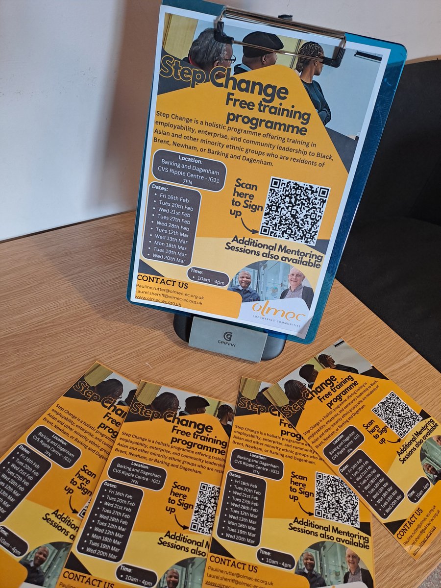 OlmecPauline1's tweet image. @OlmecEmpComm @London_cf @AREtweets_  First day of the #Olmec #StepChange 10 free training sessions at the #RippleCentre #Barking and #Dagenham #CVS #employability #opportunities #community #socialenterprise