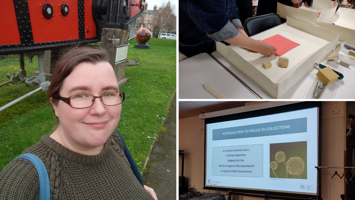 Kuriosa_ltd's tweet photo. Diolch to everyone who came to our two recent mould training sessions with @CConserveCymru (Wrexham a fortnight ago and Swansea today) and the Welsh Emergency Planning Network! Lovely to meet so many GLAM people across Wales. Hope you're all a little less scared of mould! https://t.co/0JAWPRSON9