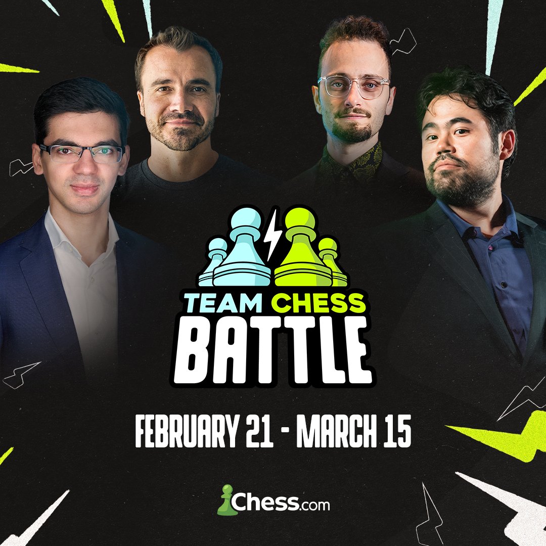 chesscom's tweet image. What's stronger than a titled chess player? TWO titled chess players!

Team Chess Battle starts next week, featuring some ICONIC duos working together in each match!

Who will you be rooting for? 👇