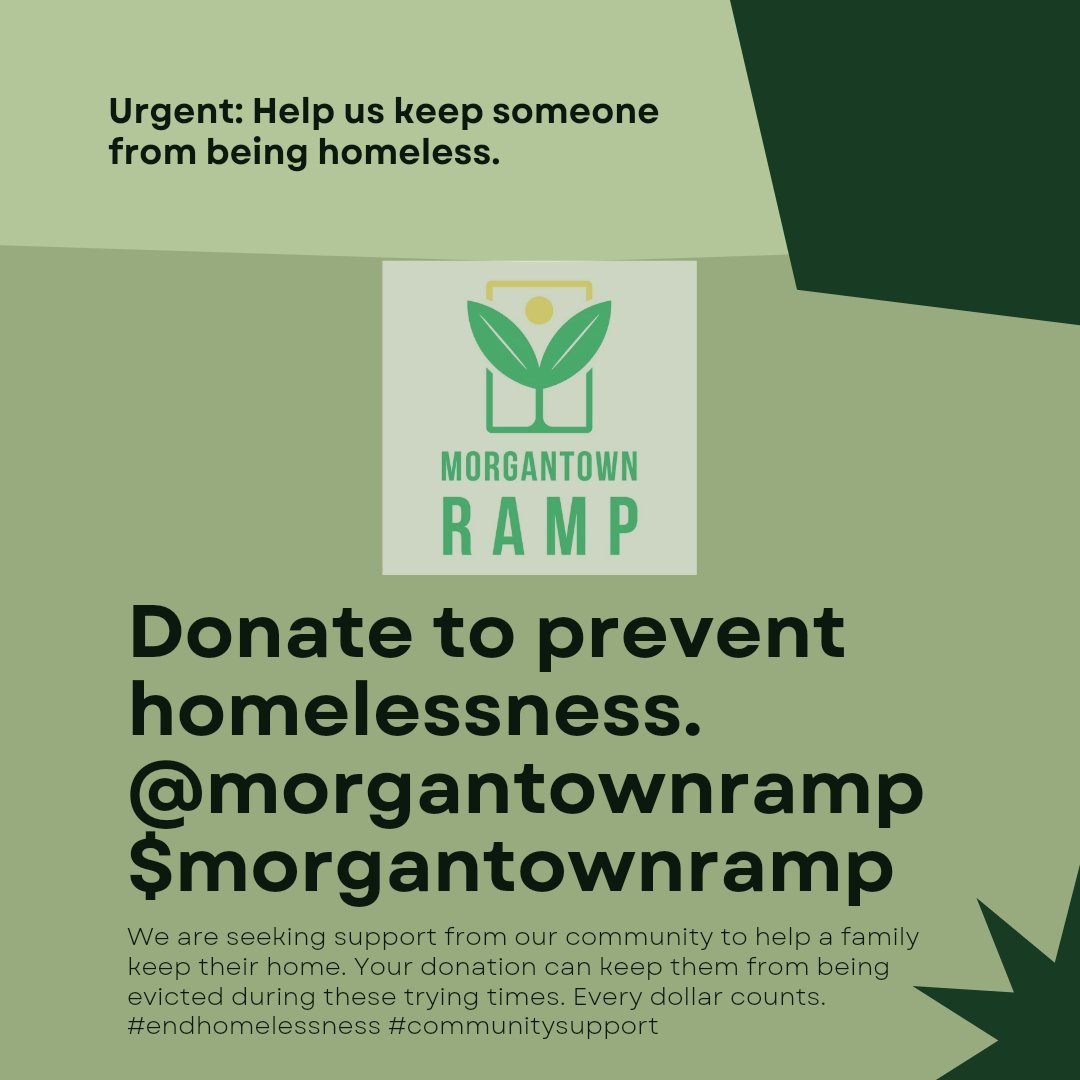 The WV Coalition to End Homelessness has reached out to us seeking help with immediate rental relief for a family with young children in danger of being evicted from their home we are seeking to raise 527 dollars for immediate relief please donate today every bit helps!