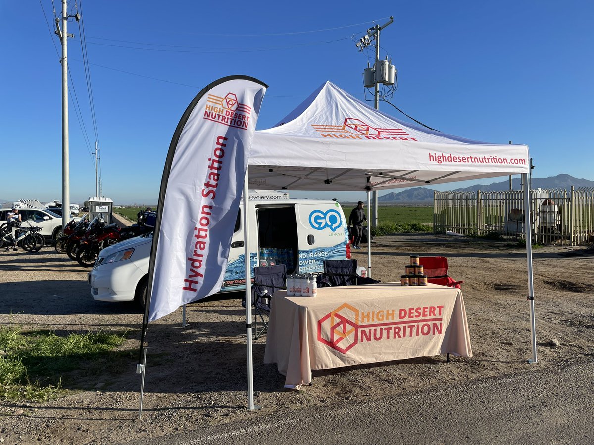 HDN4health's tweet photo. The High Desert Nutrition Hydration Station is up and ready at VOSStageRace Stage 1 Time Trial in Buckeye! 
💦 We are neutral support for all riders #gothydration https://t.co/eYRag3ZIHR