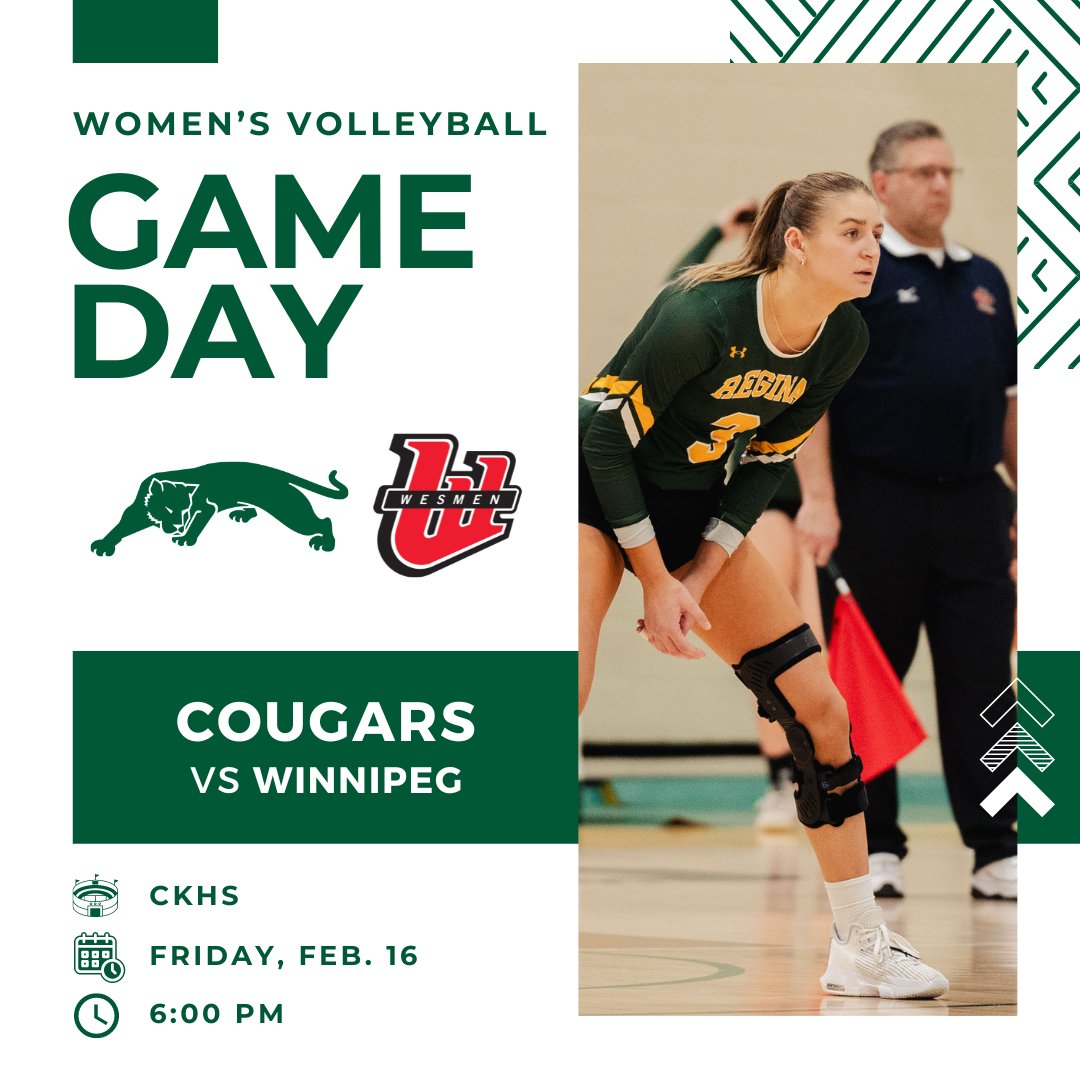 Final two home matches of the season this weekend! Come out and cheer on women's volleyball as the Cougs host Winnipeg at the CKHS 😼

🎟️ reginacougars.com/tickets