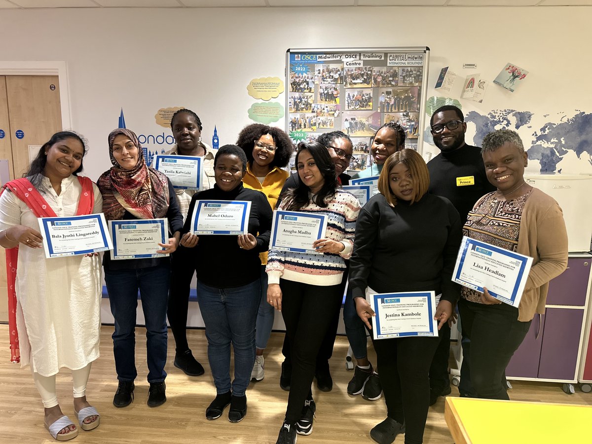 Cohort 2 have now completed their OSCE training @NorthMidNHS👏. Congratulations! All the best for your exams😀🎉@CapitalMidwife @NatoyaMamby @PrinceKingInneh #Midwifery #OSCE