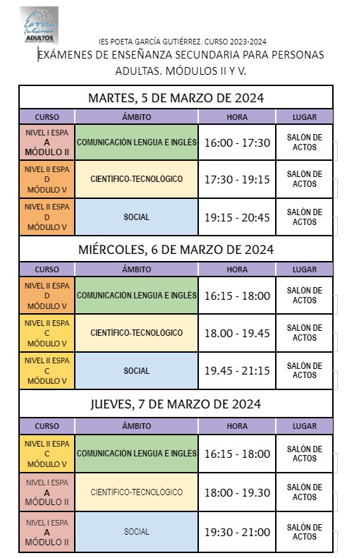 IESPoetaADULTOS's tweet photo. A principios de marzo se llevaran a cabo los exámenes de la ESPA I y ESPA II en nuestro centro. Como en otras ocasiones se realizarán en el salón de actos. Se recuerda la importancia de traer el DNI o pasaporte. https://t.co/zfJV5SYymg
