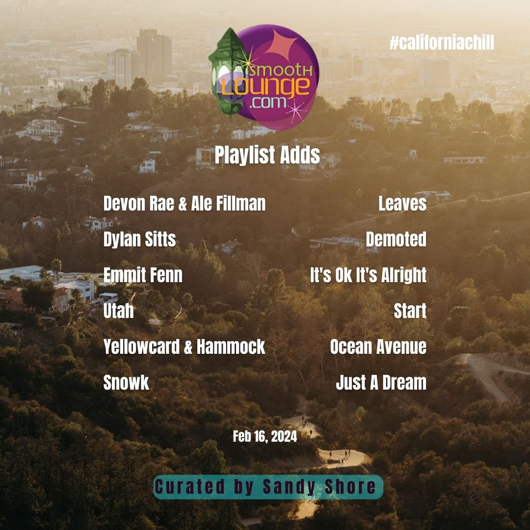 CaliforniaChill's tweet photo. TGIF🎉  Ease into the weekend with  new adds to the #smoothlounge curated by @sandyshore 🎧 https://t.co/UF0sQ38ti0