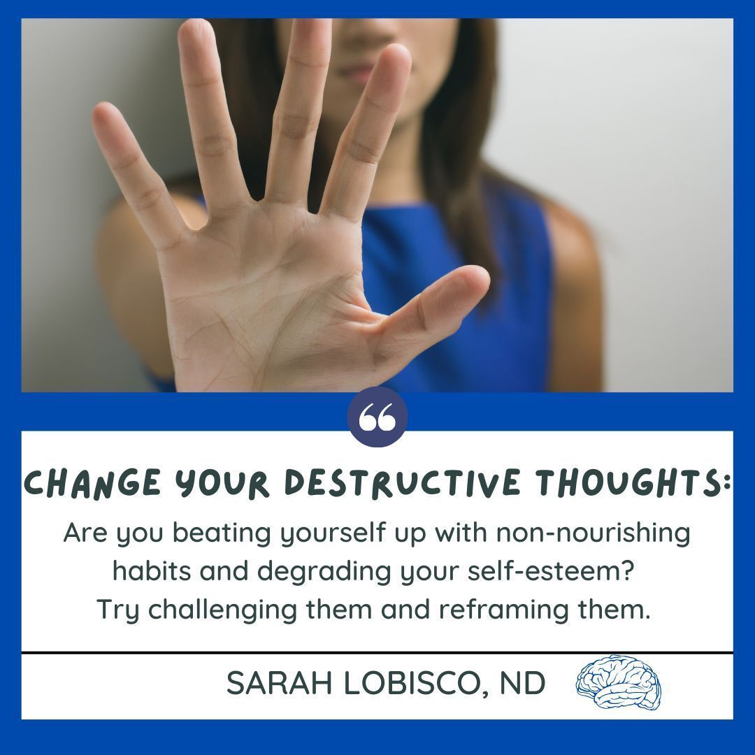 #negativethinking can lead to non-nourishing habits and #mentalhealth issues, including eating disorders. (note some diet culture talk). I like to incorporate these tips with EFT and #essentialoils with my clients. 
buff.ly/3K94Ner 
#dietculture: buff.ly/3nCobsN