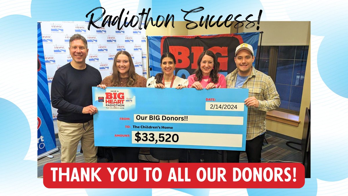 THANK YOU!! Your generosity made our first ever “Have A BIG Heart Radiothon” a huge success, raising $33,495! ❤️ Your donation will help continue to make a BIG difference in the lives of the children and families right here in Pittsburgh. #HaveABIGHeartRadiothon