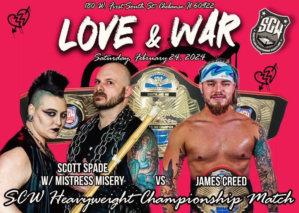 SCWwrestling17's tweet photo. Next Saturday do not miss out on this hot Pro Wrestling action.

You can catch these matches at the Chebanse Civic Center. https://t.co/Ooh4B4w07g