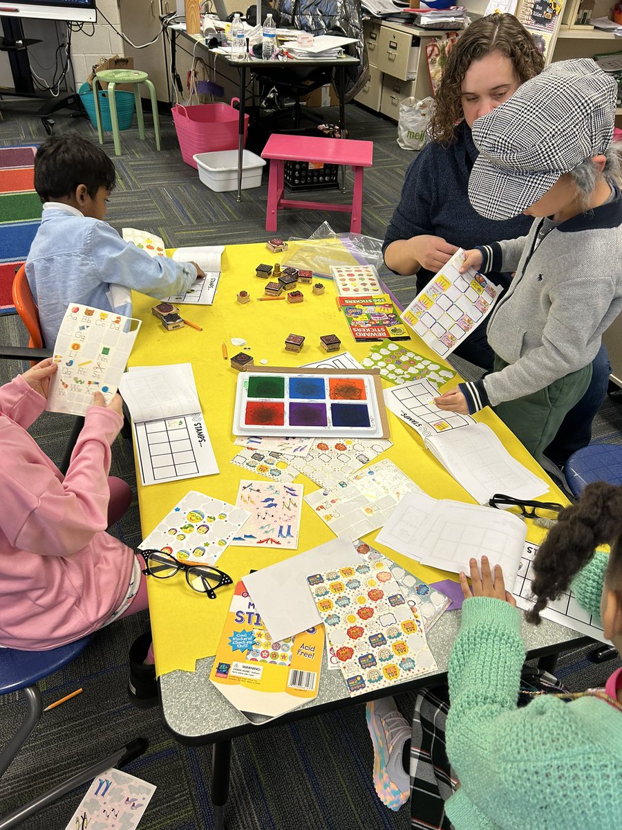 Such a busy day with my 100 year old students. Making a 100 piece snack, 100 sticker/stamp book, 100 sprinkles with q tip paint on our sundaes, 100 piece domino building, 100 drawing strip hat, and so much more. <a href="/NCSD/">Novi Community School District</a> <a href="/NoviWoods/">Novi Woods Elem.</a>