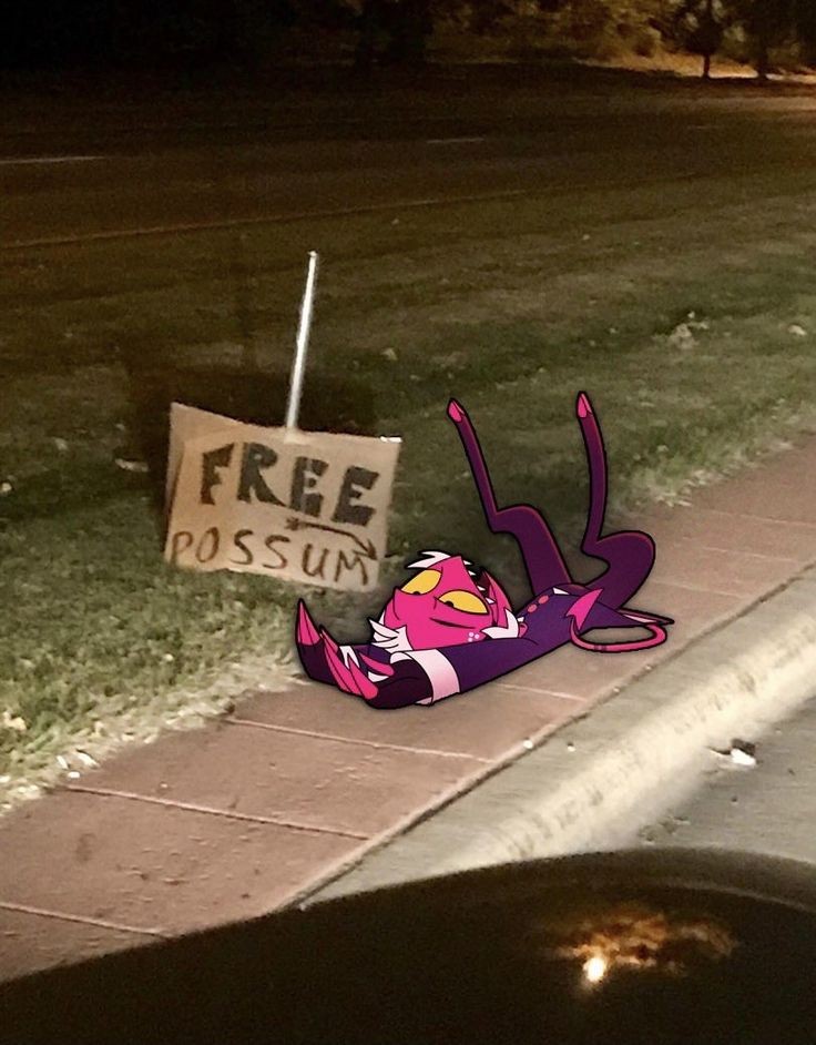 𖤐//Finally found Moxxie. 

Guess he got drunk again. Anyway, I hope you all have a good morning and day today.𖤐