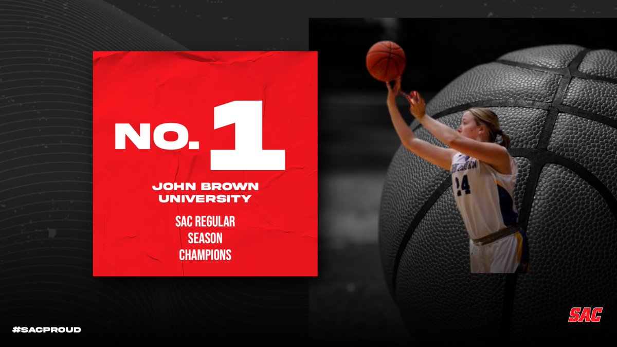 Congratulations to John Brown on claiming their first SAC Women's Basketball Regular Season Championship in program history. They will be the No. 1 seed in the upcoming SAC Basketball Championships.