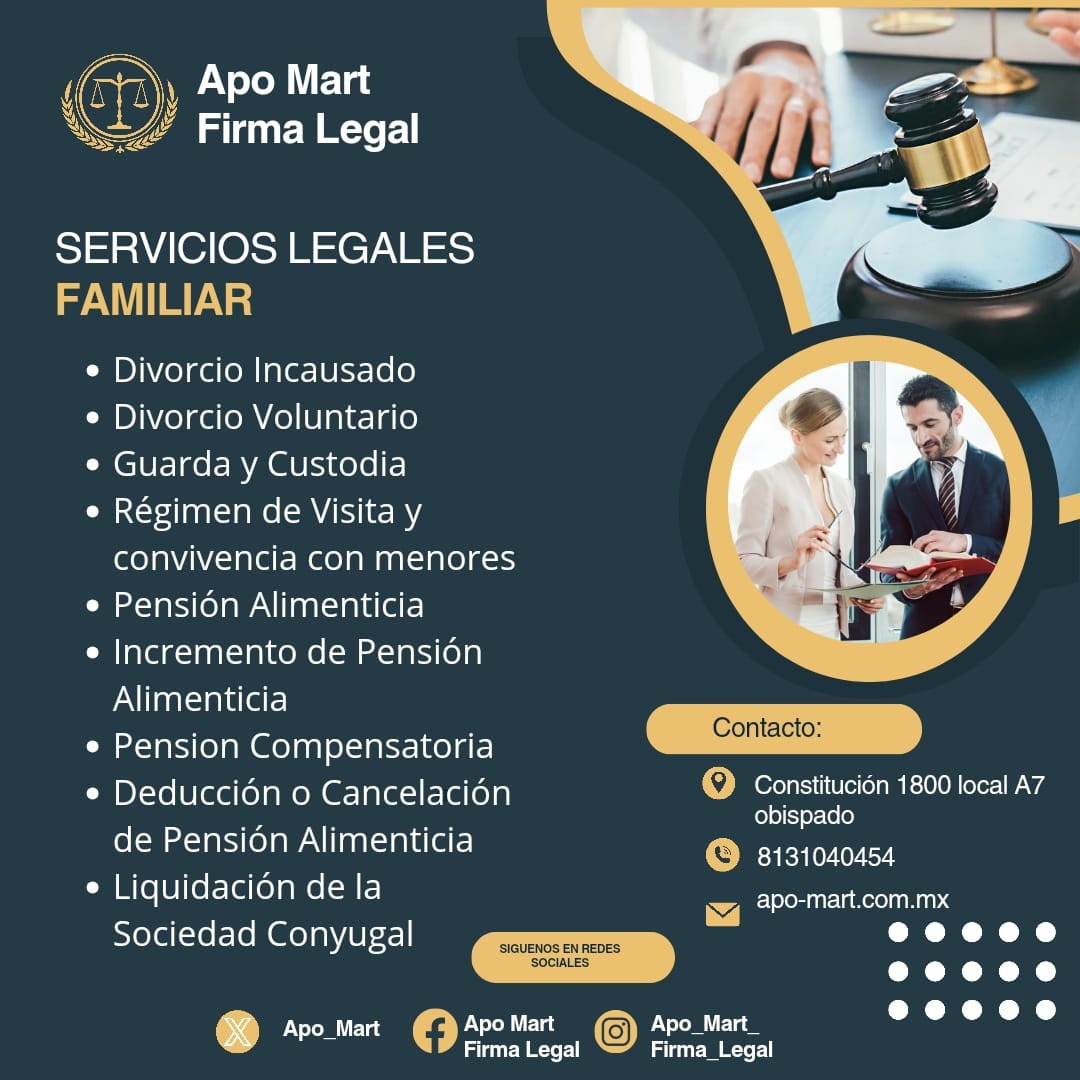 apo_mart's tweet photo. A sus ordenes 📞Llámanos o ponte en contacto con nosotros para revisar tu situación legal.

Telefono y WhatsApp: 8131040454 https://t.co/MVQd4Cddh3