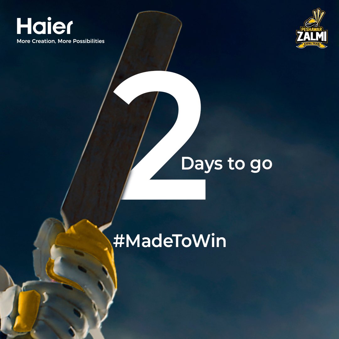 Get ready to witness the excitement unfold as Zalmi takes the field once again! 2 days to go! #Haier #HaierXZalmi #YellowStorm #MadeToWin #MoreCreation #MorePossibilities