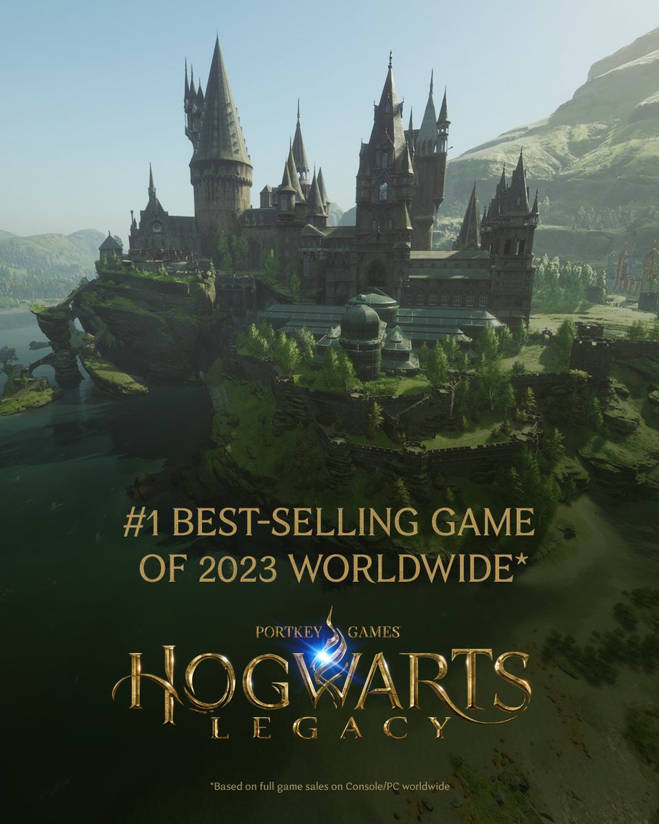 Thank you for making #HogwartsLegacy the #1 best-selling game of 2023 worldwide.