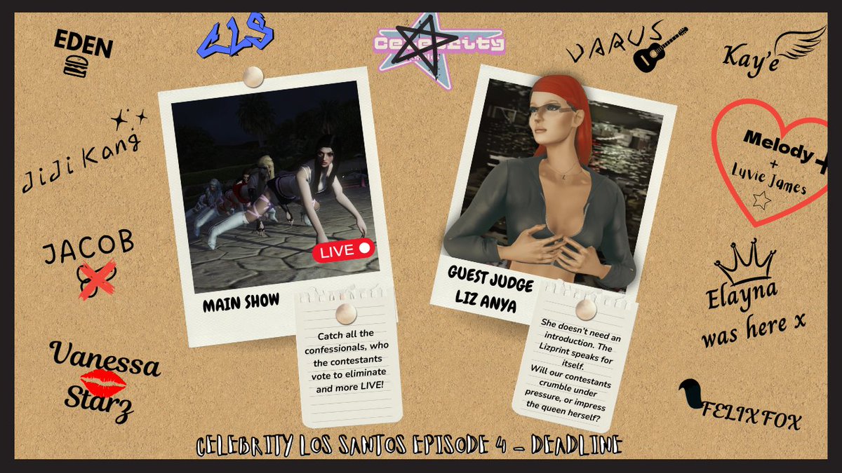 ⭐ Our contestants are working hard to meet their deadline... Will they get the Lizprint stamp of approval? ⭐

🔥 Liz Anya joins us as a guest judge and she's ready to shake up the mansion 🔥

Episode 4 of CLS, live tomorrow, 8:30 PM EST @ twitch.tv/hartlezzz