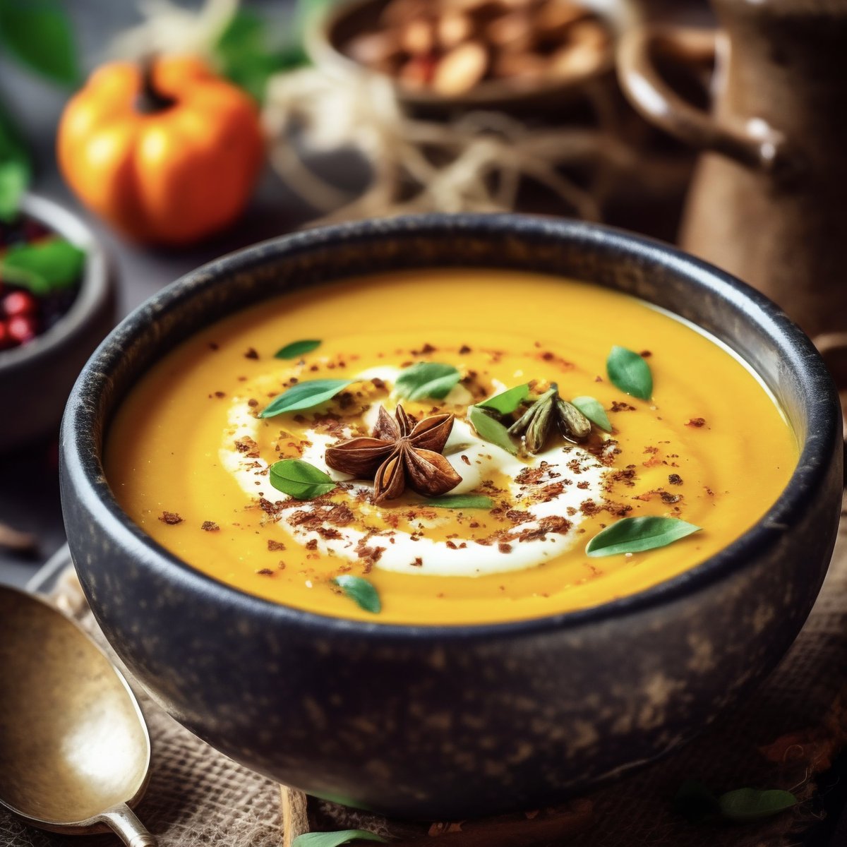 Pumpkin Coconut Soup Spiked with Star Anise

Get our free recipe app. Link in profile.

#SoupRecipe #PumpkinSoup #CoconutSoup #ComfortFood #HeartyMeal #TastyAndHealthy #SimpleSoupRecipe #CookingWithSpices #Soup #HealthyEating #HealthyFood #HealthySoup #HealthyCooking