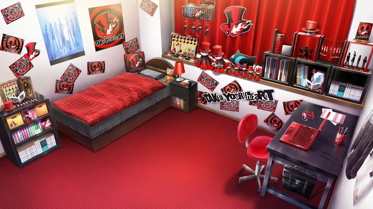 satanaels's tweet photo. looking closely at akane's room is funny because is this really what they think he looks like in the phandom https://t.co/FwSmy4bccb