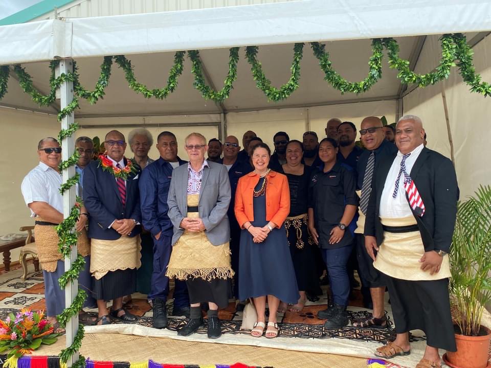 AustHCTonga's tweet image. Australia is proud to support Prime Minister Hu’akavameiliku’s renewable energy goals for Tonga. 
We understand transitions take time and reliability is important.  
Congratulations to Tonga Power’s hardworking team on the installation of your new GenSet, gifted by Australia.