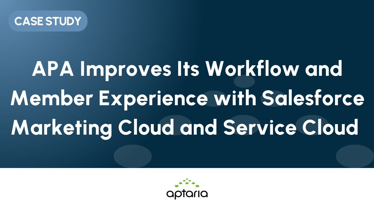 aptaria_inc's tweet photo. Aptaria takes pride in revolutionizing operations for the @APApsychiatric. Through customizing and enhancing their Salesforce-based system, we've empowered APA staff to save time and access invaluable member information effortlessly.
https://t.co/pfNyZ1cUDF https://t.co/Bnm4ekaGUv