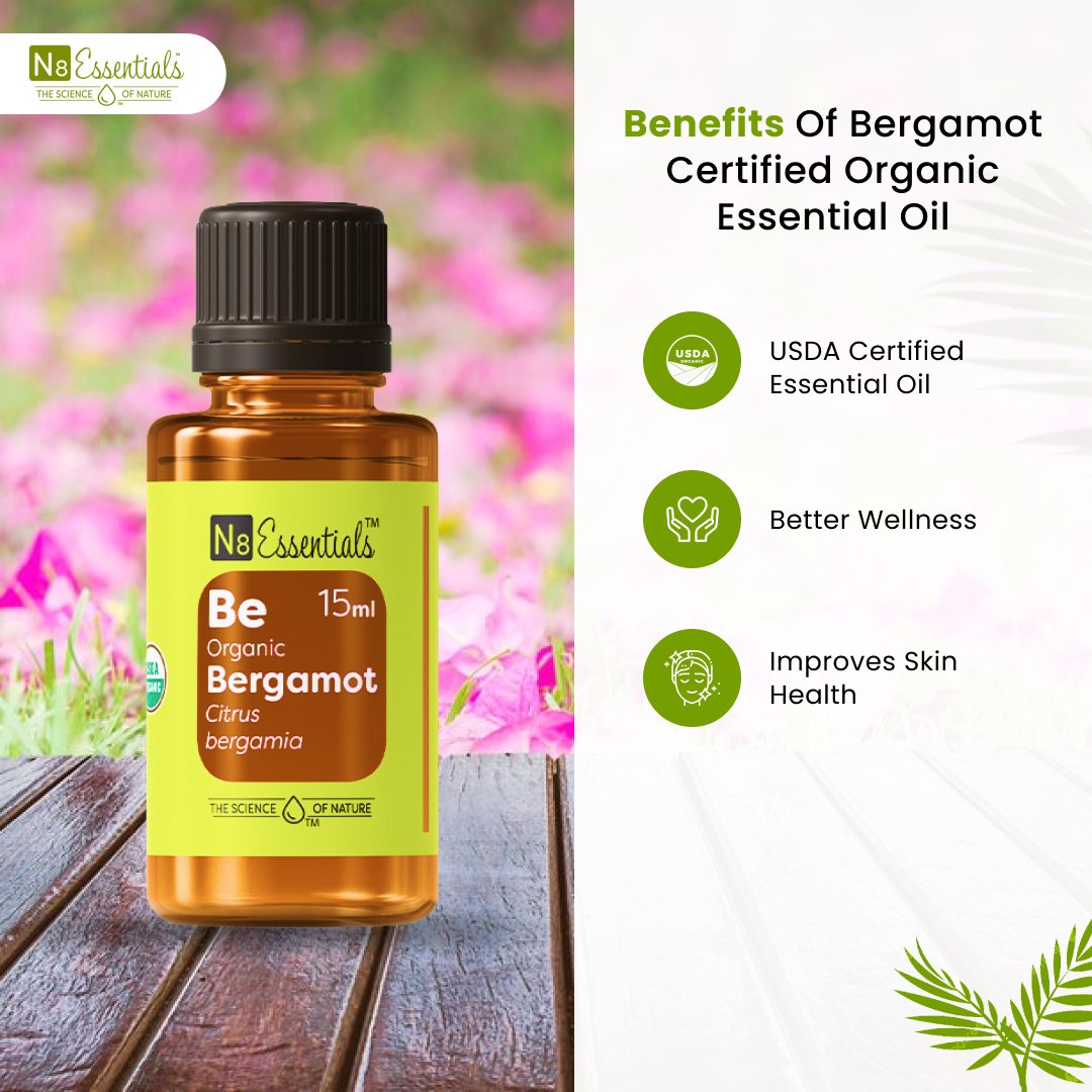 N8Essentials's tweet photo. Unwind your senses with the citrus bliss of Certified Organic Bergamot Essential Oil!

Elevate your mood, reduce stress &amp; embrace a moment of tranquility. 

Nature's remedy for relaxation and rejuvenation! 

Buy now: https://t.co/L4BlOCOJtp 

#N8Essentials #Organic #BergamotOil https://t.co/1wmiNS2h0P
