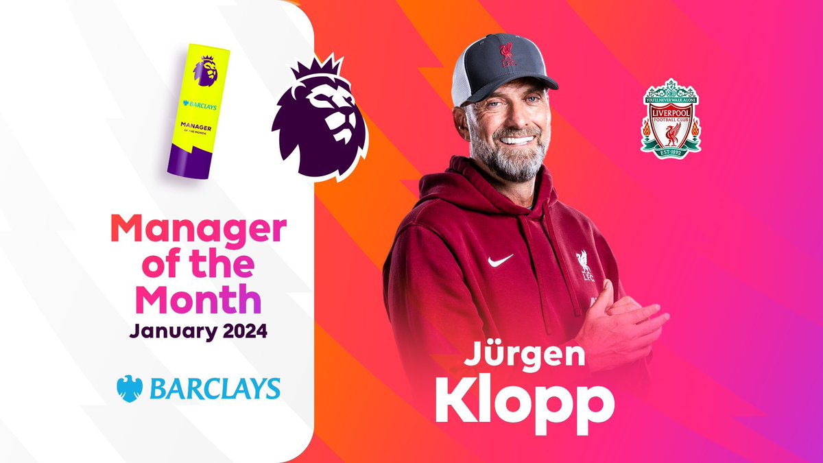 LFCApproved's tweet photo. Liverpool FC 👊

Jurgen Klopp - Manager of the Month
• 3 Games
• 3 Wins
• 12 Goals Scored
• Beat Newcastle, Bournemouth & Chelsea 

Diogo Jota - Player of the Month
• 3 Games (2 Starts)
• 3 Goals
• 2 Assists

Conor Bradley - Fans’ Player of the Month
• 2 Games
• 1 Goal
• 3 Assists
• Premier League Debut ✅ 

A clean sweep 🧹 for the Reds’ in January.