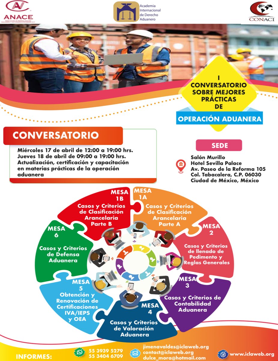 ANACE_AC's tweet photo. Únete al I Congreso de Construcción y Certificación de Capacidades de Comercio Exterior y al I Conversatorio sobre mejores prácticas de Operación Aduanera.
📅Este 17 y 18 de abril ,a partir de las 9:00 AM.
#ICLA #comercioexterior #operacionadanera #ANACE https://t.co/7eJijjwBmi