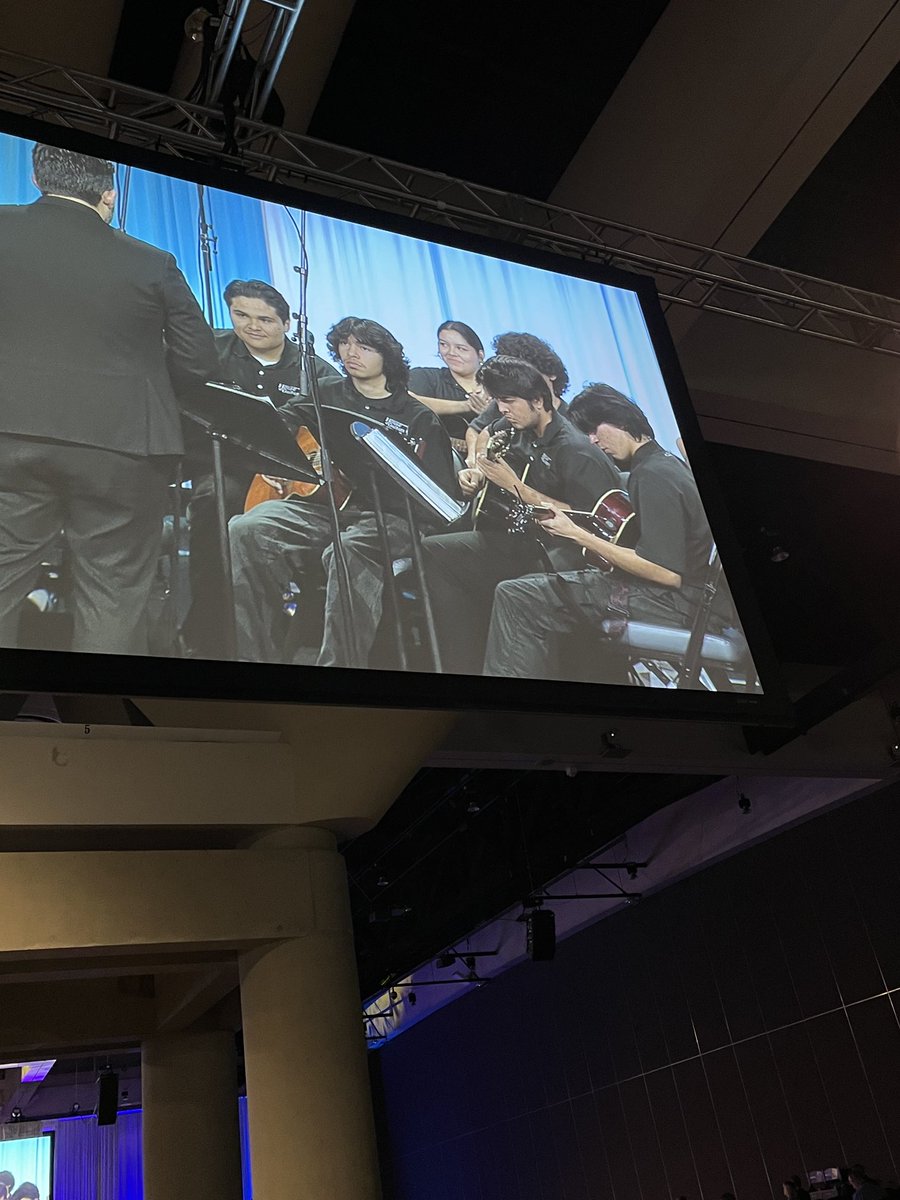 Enjoying the Guitar Students from Chula Vista Schools as the hall fills up with leaders for this morning’s general session at AASA. It reminds us of why we do this work leading schools.