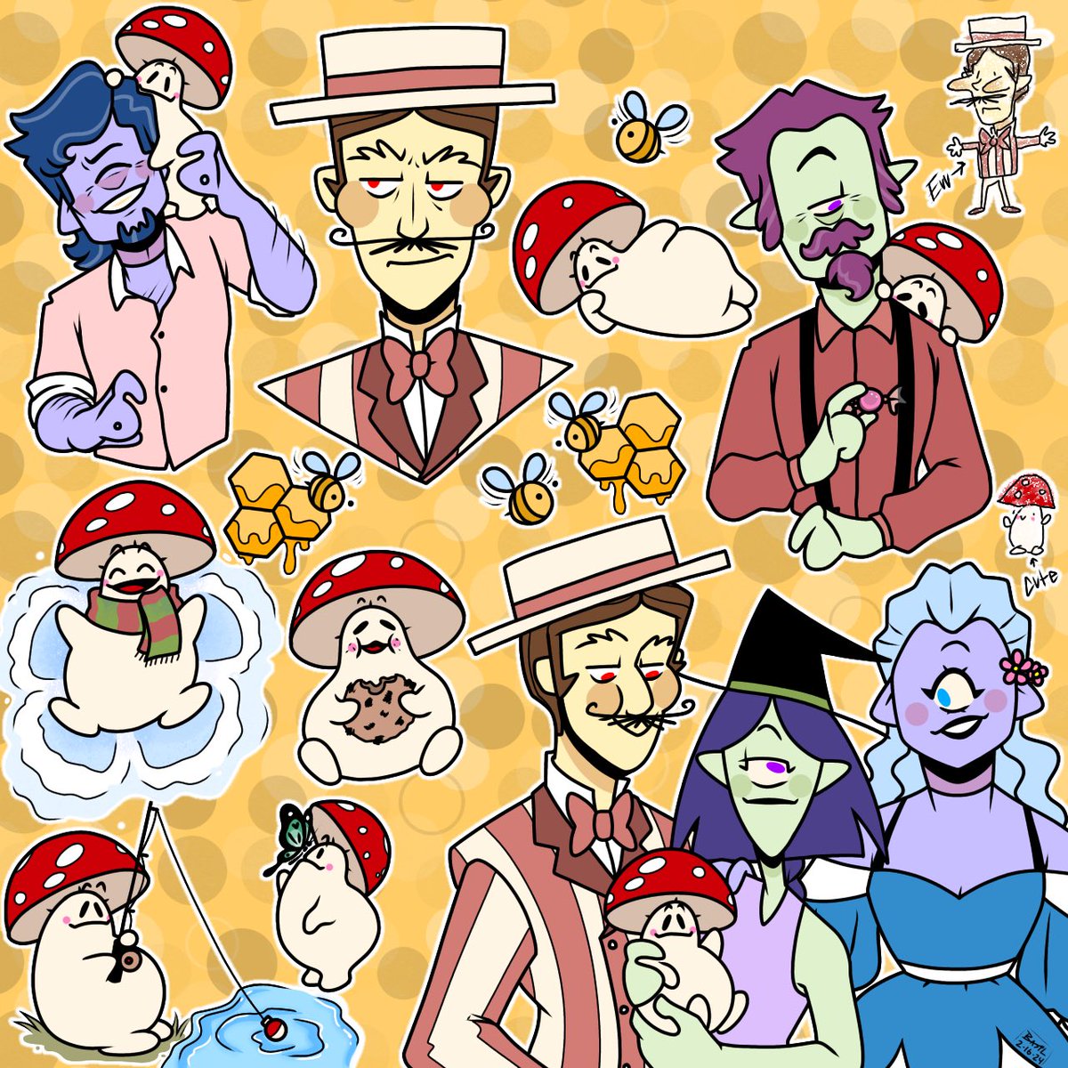 Wynella_Mooshie's tweet photo. Some digitalized versions of doodles from the little black #weemoo notebook versus the original notebook sketches themselves.

#IndieAnimationDay #IAD https://t.co/SOK9zGoPqd