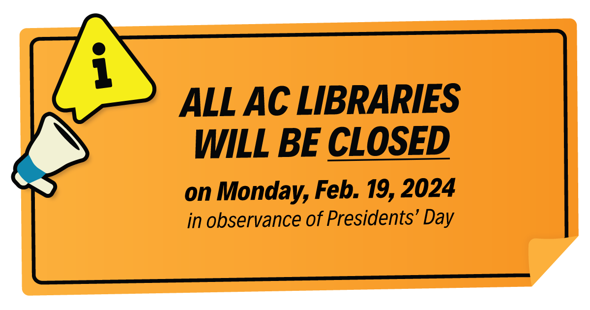 aclib's tweet photo. All libraries will be closed on Monday, February 19 in observance of Presidents’ Day. You can still enjoy digital content 24/7 with your library card: download and stream #EBooks, #EMagazines, #Movies, #Music, and more. #PresidentsDay #LibraryClosure #AlamedaCounty https://t.co/OlxCKb1ecT